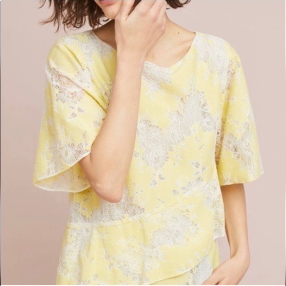 Anthropologie Matison Stone Barnsley Lace Top - Size M